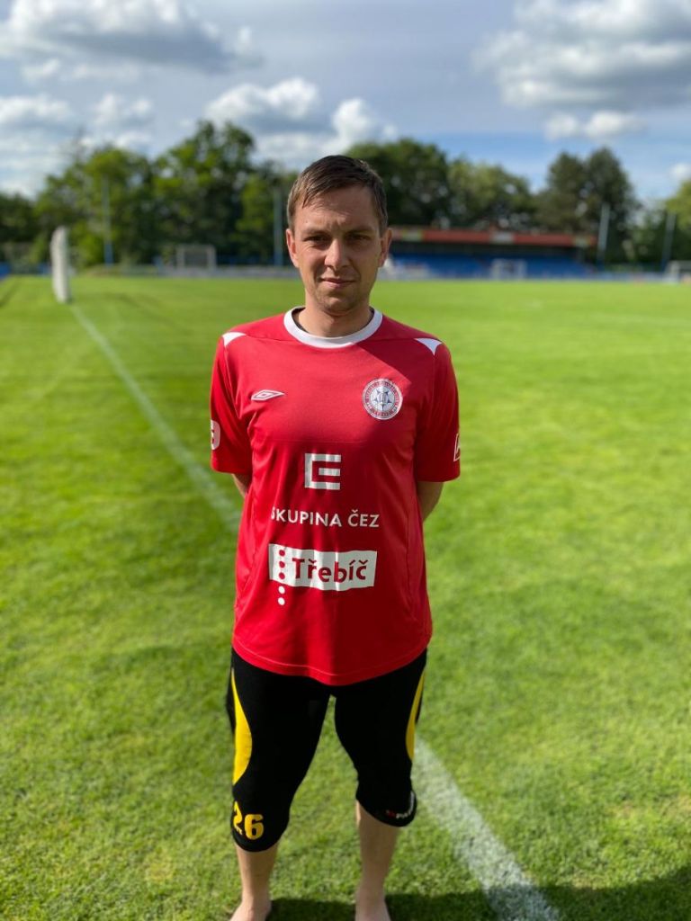 Radek Durda, ještě v dresu Třebíče, ze které přestoupil právě do Náměště.