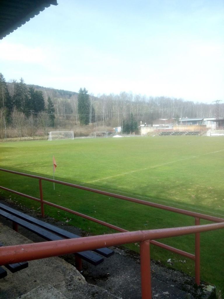 Fotbalová aréna v Kraslicích.