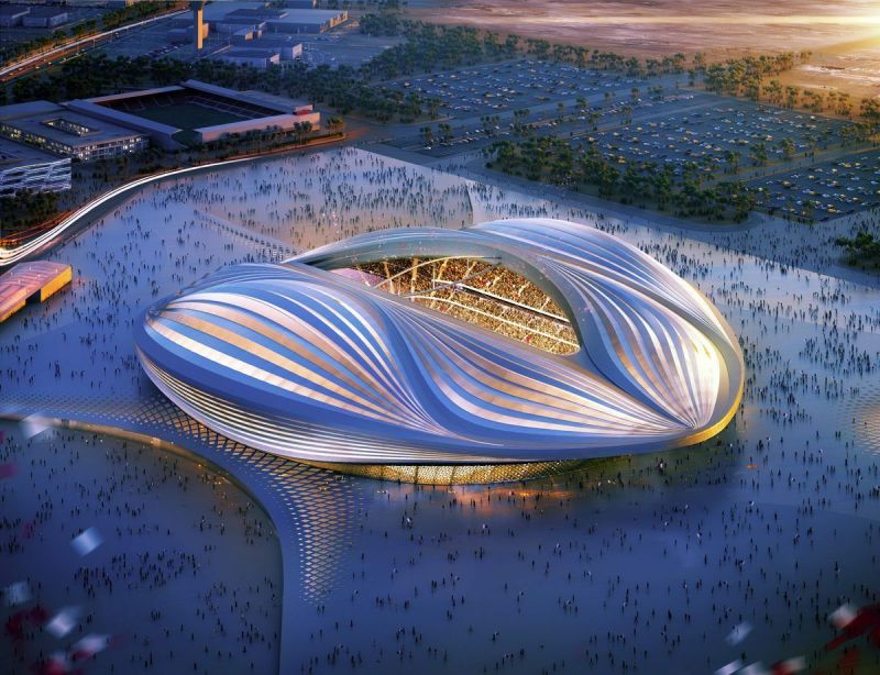Al Wakrah Stadium; https://www.archdaily.com/899352/get-to-know-the-8-2022-qatar-world-cup-stadiums
