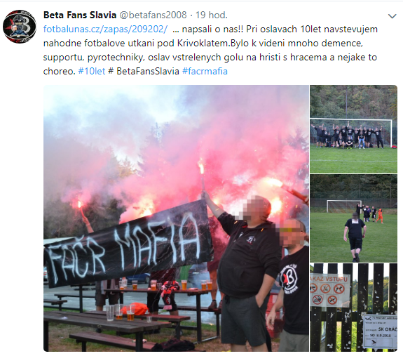 Autor fotek: Beta Fans Slavia / Twitter 