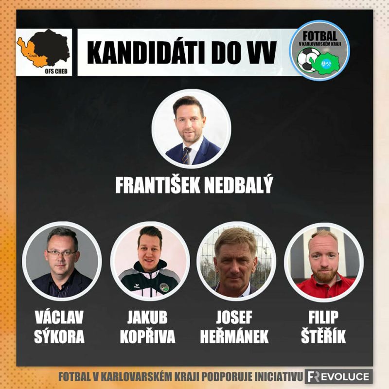 Tým letošních protikandidátů, včele s Františkem Nedbalým, via https://www.facebook.com/KVfotbal/